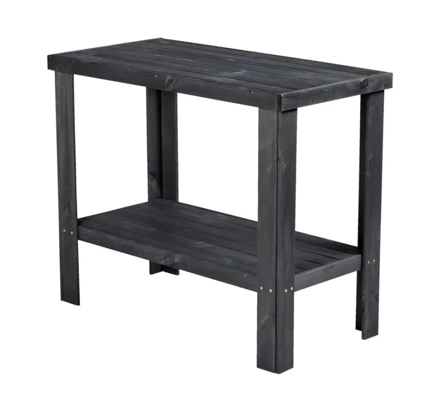 New Sidebord i tre med 1 hylle 90 x 45 cm