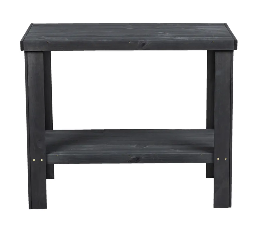 New Sidebord i tre med 1 hylle 90 x 45 cm