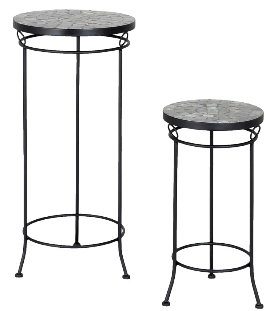Sunlife Sidebord Rom mosaikk 2 stk. - ® Grå/svart