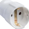 Outlet Elworks Skjøtekontakt nylon m/jord hvit