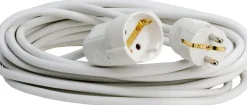 Outlet Elworks Skjøteledning m/jord hvit 9 meter
