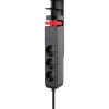 Best Elworks Skjøteledning 3-veis m/klemme, schuko, USB og bryter svart 1,4 m