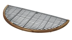 Hot Skraperist stål m/trekant halvmåne 80 x 40 cm