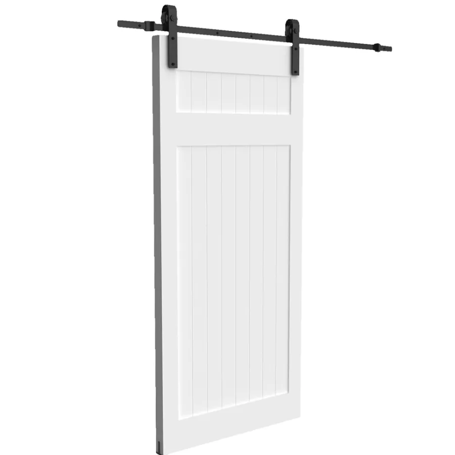Hot Skyvedørssett retro svart med 2 meter skinner