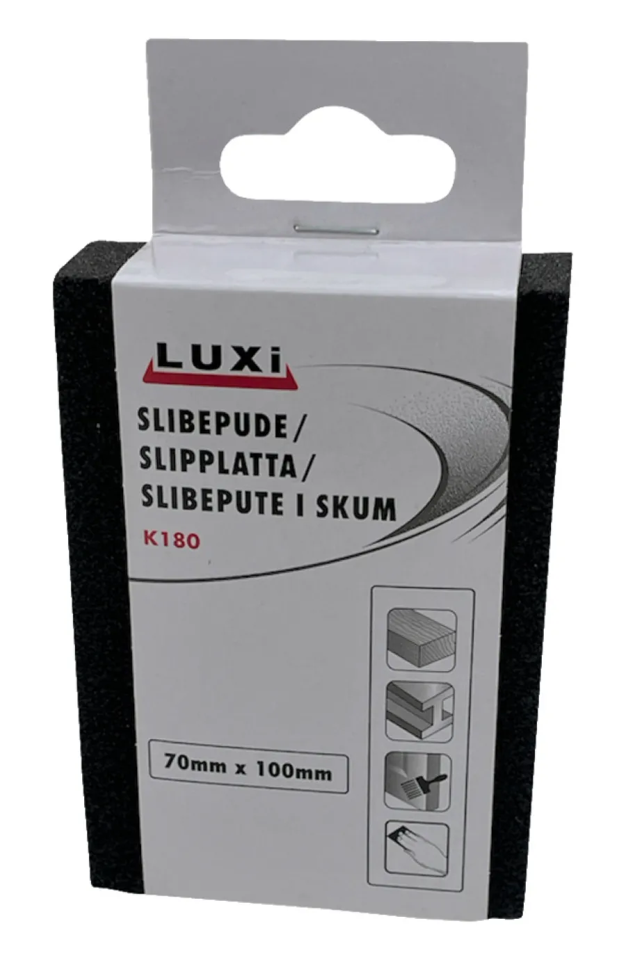 New Luxi Slipesvamp korn 180, 70x100 mm -