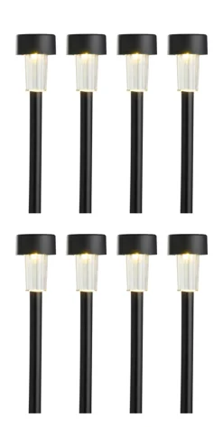 Outlet Garden Solcellelamper til hagen H35,5 cm 8-pk. - ® Svart