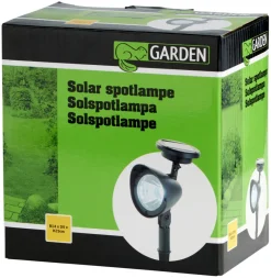 Best Garden Solcellelampe Spotlight 19 cm - ® Svart