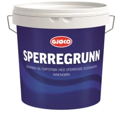 Outlet Gjøco Sperregrunn hvit base 2,7 liter - Hvit base. kan blandes i lyse farger