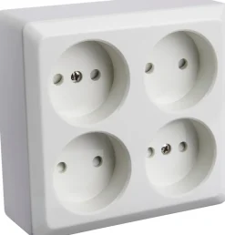 Hot Elworks Stikkontakt UTP 4-veis u/jord - Atia