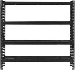 Online Probuilder Stålreol 4 hyller svart 196 x 183 x 61 cm - Matt svart