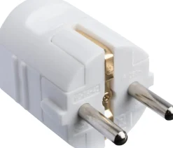 Outlet Elworks Støpsel plugg nylon m/jord hvit