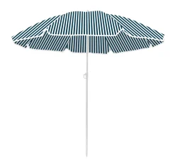 Online Sunlife Strandparasoll Oregon Ø200 cm - ® blå/hvit