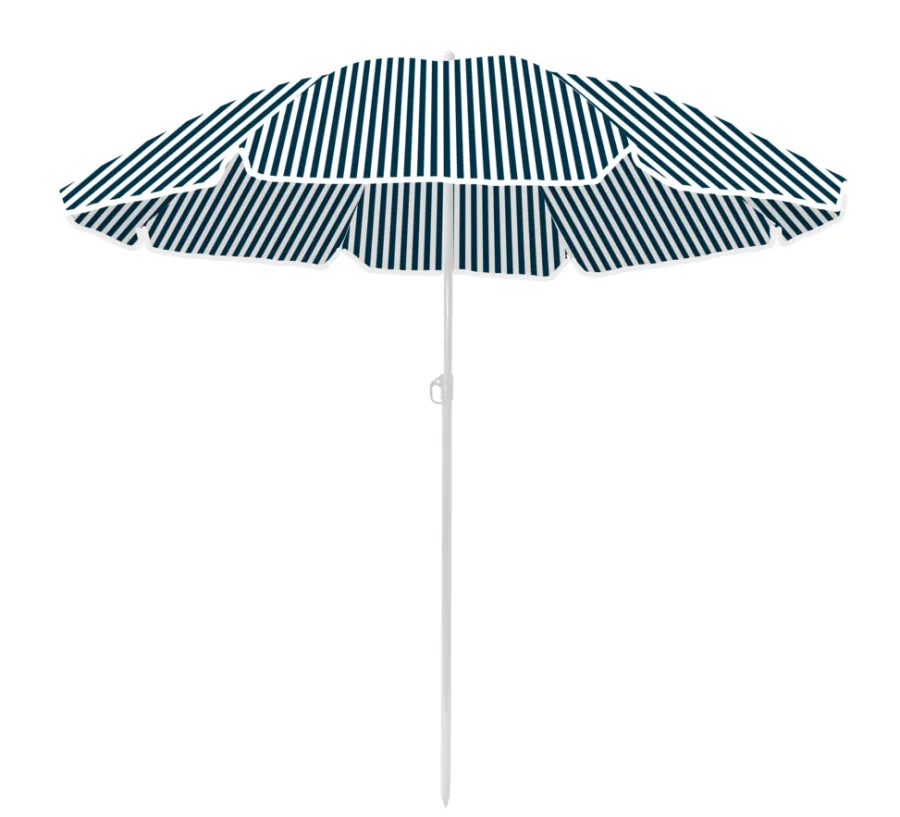 Online Sunlife Strandparasoll Oregon Ø200 cm - ® blå/hvit