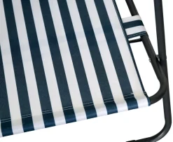 New Sunlife Strandstol Albany i metall og polyester - ® Blå/hvit