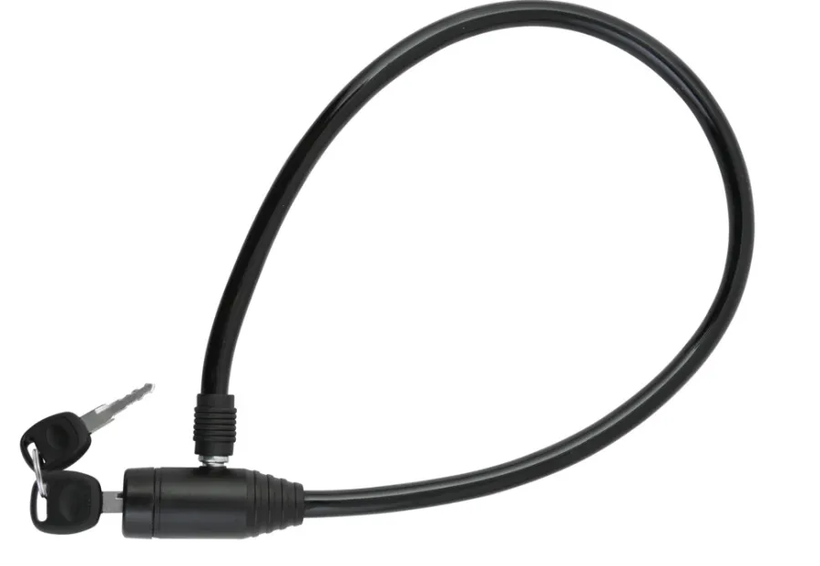 Outlet Bikezone Sykkellås spiralvaier Ø8 mm x 650 mm
