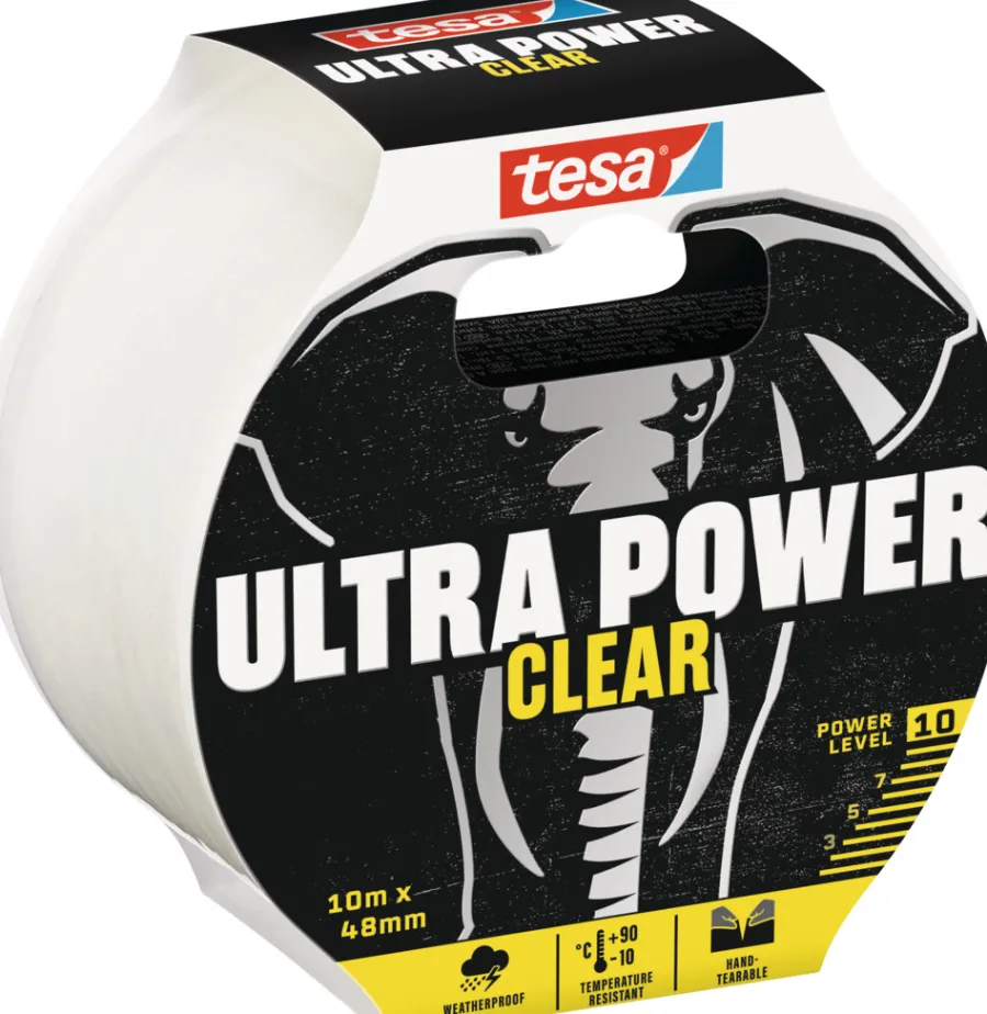 Clearance Tesa Ultra Power klar reparasjonstape 48 mm x 10 meter