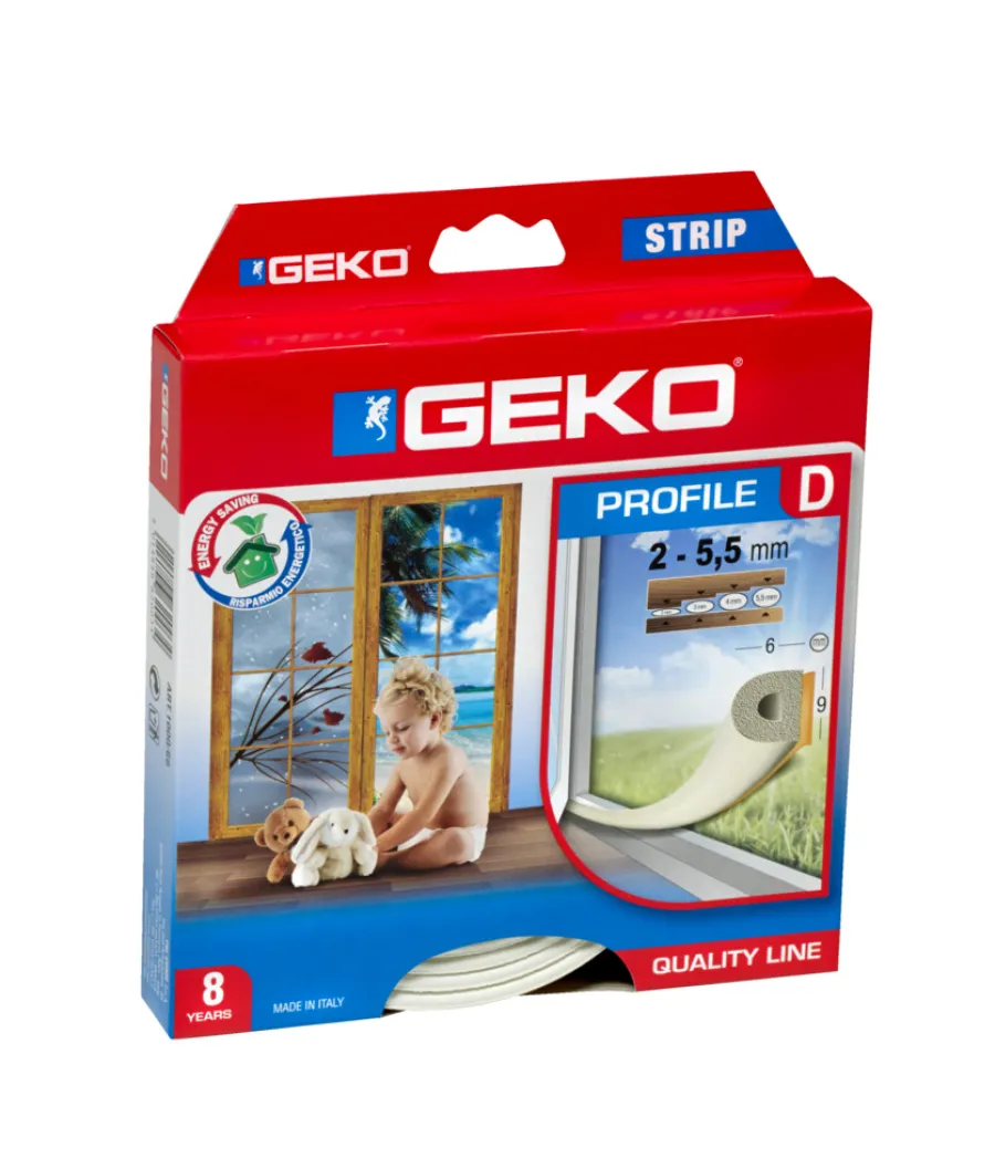 Best Tetningslist D-profil - 9 x 6 mm - 6 meter Hvit