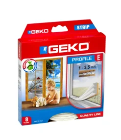 Online Tetningslist E-profil - 9 x 4 mm - 6 meter Hvit
