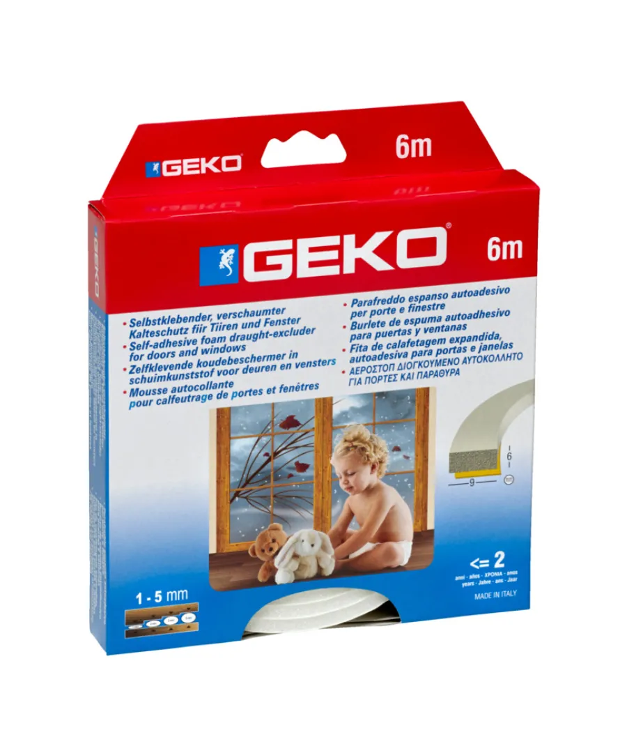 Hot Tetningslist skumlist - 9 x 6 mm - 6 m Hvit