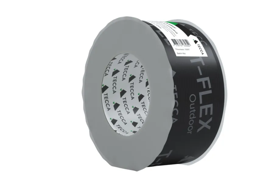 Outlet Tecca Tetningstape T-Flex Outdoor 25 meter x 60 mm - Svart med grått trykk