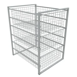 Clearance Domax Trådkurver med stativ 63 x 43,5 x 54,5 cm Hvit