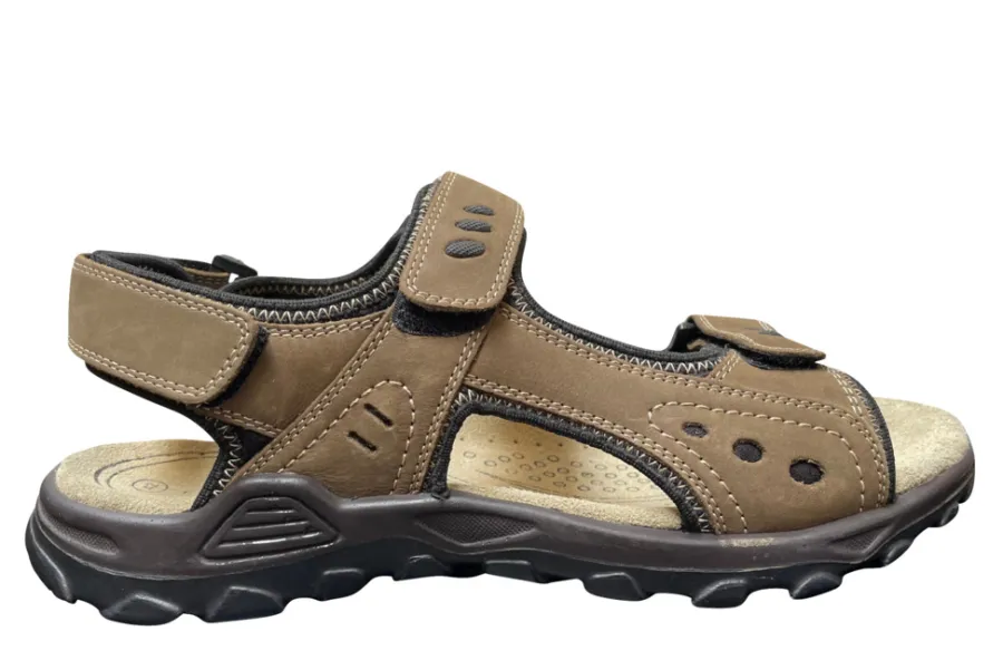Outlet Trekkingsandaler herre t skinn str. 44 Brun