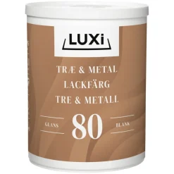 Hot Luxi Tre- & metallmaling vannbasert RAL 9010 0,75 l - Renhvit RAL 9010