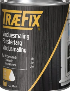 Træfix vindusmaling renhvit 1 liter RAL 9010 renhvit