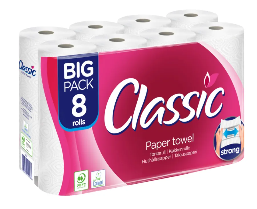 Outlet Classic Tørkerull 8 ruller -