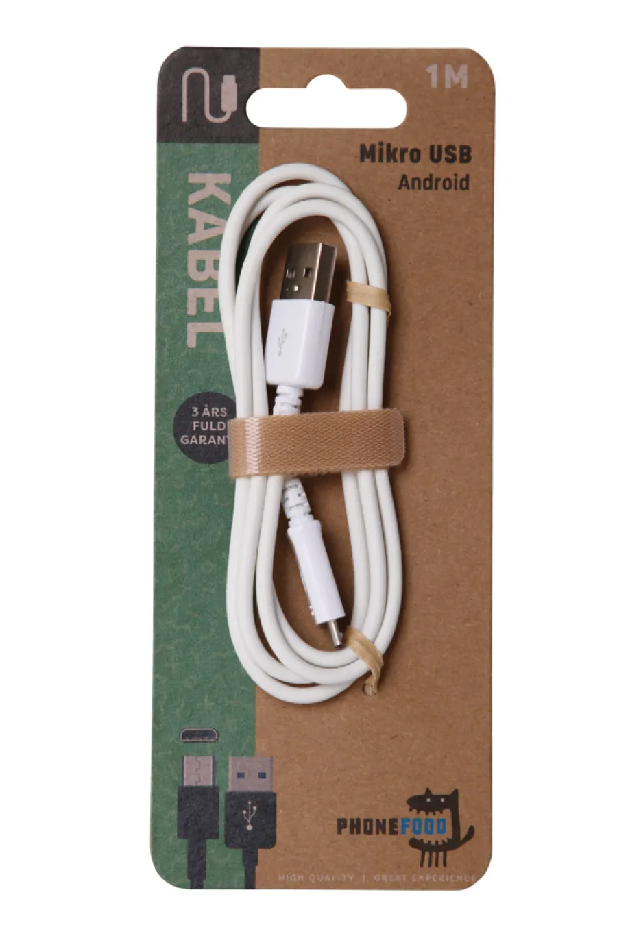 Best PhoneFood USB-A til og micro USB kabel – 1 meter