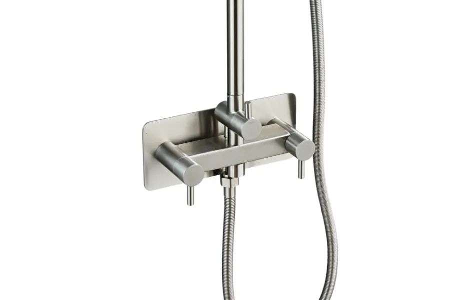 Best Utedusj børstet stål kald/varm Ø20 cm