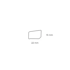 Hot Hornbaek Vaskelist plast hvit – 15 x 22 x 3000 mm