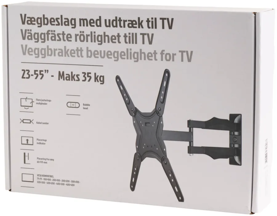 Online Veggfeste til TV uttrekk/vipp 23-55" Svart