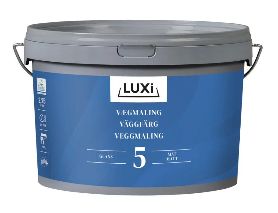 Clearance Luxi Veggmaling 5 2,25 liter - Hvit