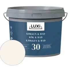 Clearance Luxi Veggmaling kjøkken/bad mote hvit 4,5 liter - motehvit (NCS-kode s1002-y20r)