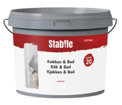 Clearance Stabile Veggmaling kjøkken/bad motehvit 5 liter Motehvit (NCS-kode s1002-y20r)