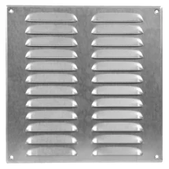 Clearance Ventilrist med netting 280 x 280 mm - galvanisert
