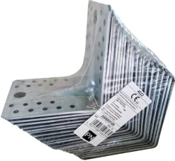 Hot Vinkelbeslag med rib 105 × 105 × 90 mm 20-pk.