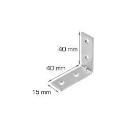 Home it Vinkelbeslag 40 x 40 x 15 mm - 2 stk.