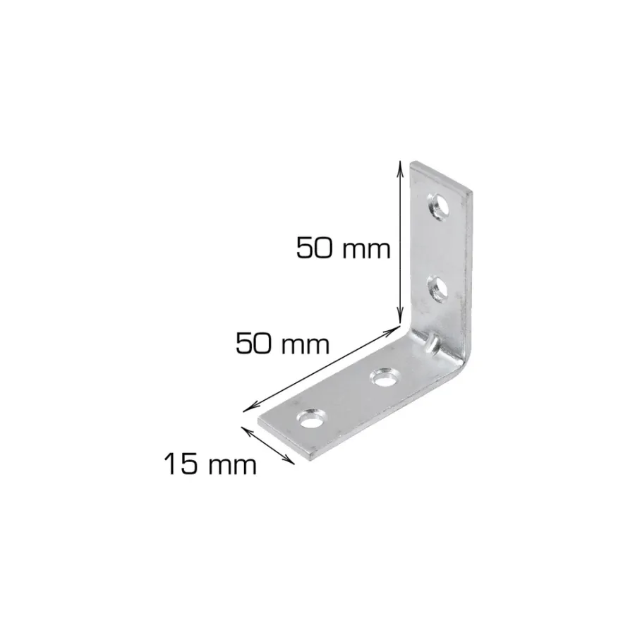 Online Home it Vinkelbeslag 50 x 50 x 15 mm - 2 stk.