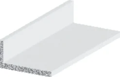 Clearance Vinkellist hvit - 15 x 30 mm x 1 meter