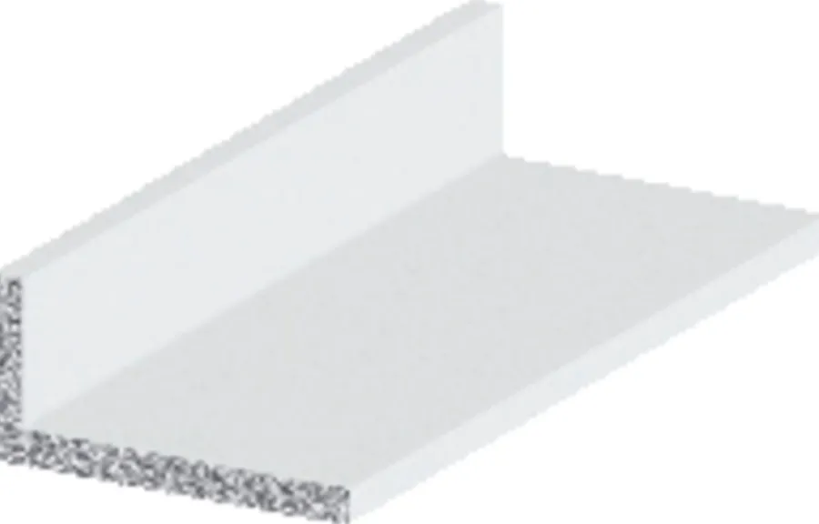 Clearance Vinkellist hvit - 15 x 30 mm x 1 meter