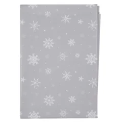 Online Stemning Voksduk med snøfnugg 140 x 320 cm Sølv
