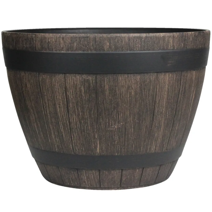 Clearance Scan-Pot Whiskytønne i trelook Ø45 x H32 cm