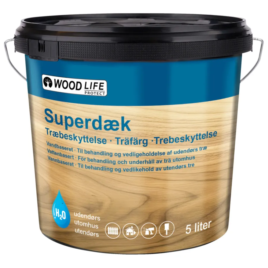 Hot Woodlife Superdekk trebeskyttelse 5 liter Svart