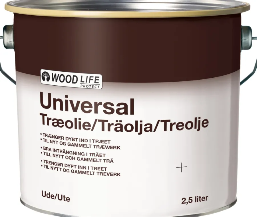 Clearance Woodlife universal treolje gyllen 2,5 liter Gylden